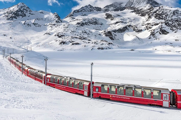 Bernina Express In Winter