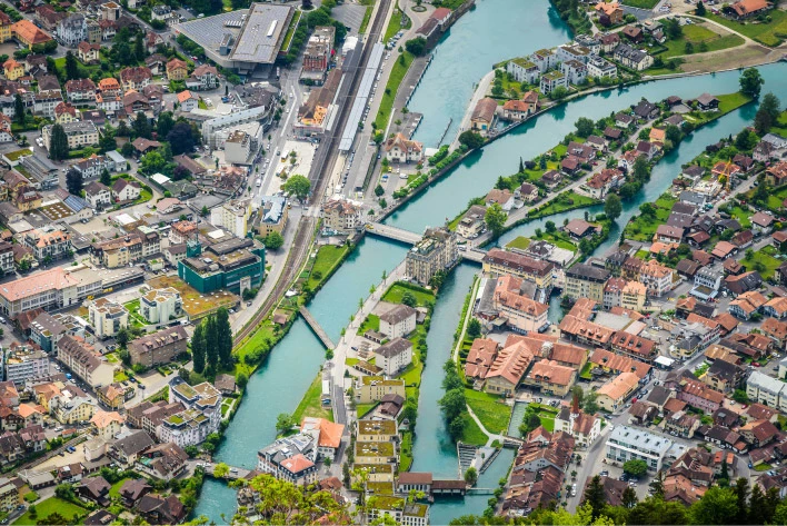 Two lakes in Interlaken